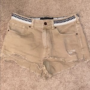 PacSun denim Shorts with belted detailing
